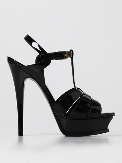 Shop Saint Laurent Heeled Sandals  Woman Color Black