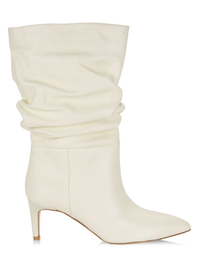 Shop Paris Texas Women's Slouchy Leather Boots In Vanilla