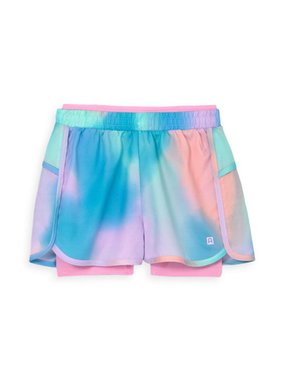 Shop Rockets Of Awesome Little Girl's & Girl's Active Double Shorts In Neutral