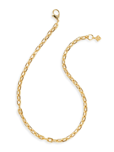 Shop Kendra Scott Women's Korinne 14k-gold-plated Oval-link Chain Necklace