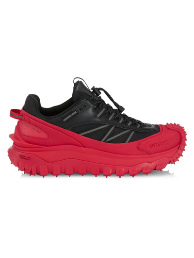 Shop Moncler Men's Trailgrip Gtx Sneakers In Red