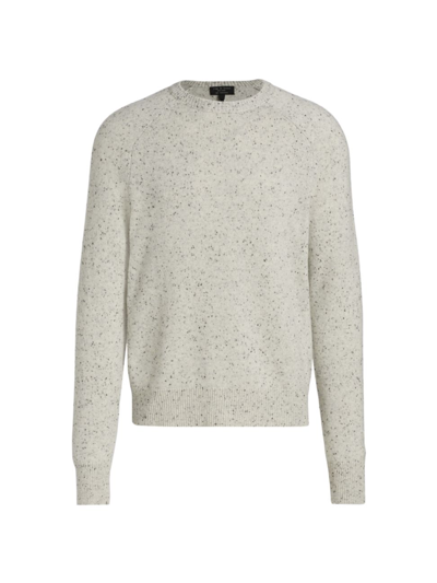 Shop Rag & Bone Men's Harlow Donegal Cashmere-blend Crewneck Sweater In Grey Multi