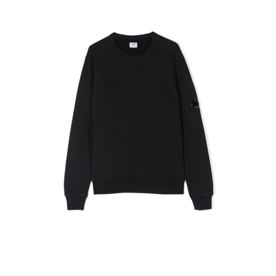 Shop C.p. Company Teen Black Lens Pocket Cotton Sweatshirt