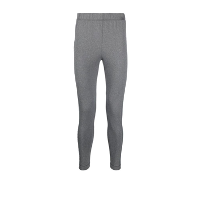 Shop Moncler Logo-print Skinny Trousers In Grey