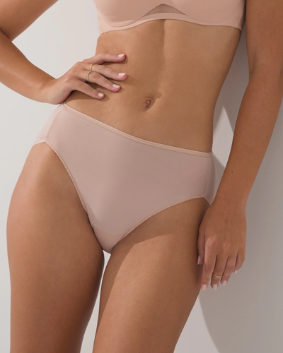 Soma Vanishing Edge Microfiber High Leg In Light Pink