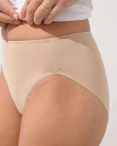 Soma Vanishing Edge Microfiber High Leg In Light Pink