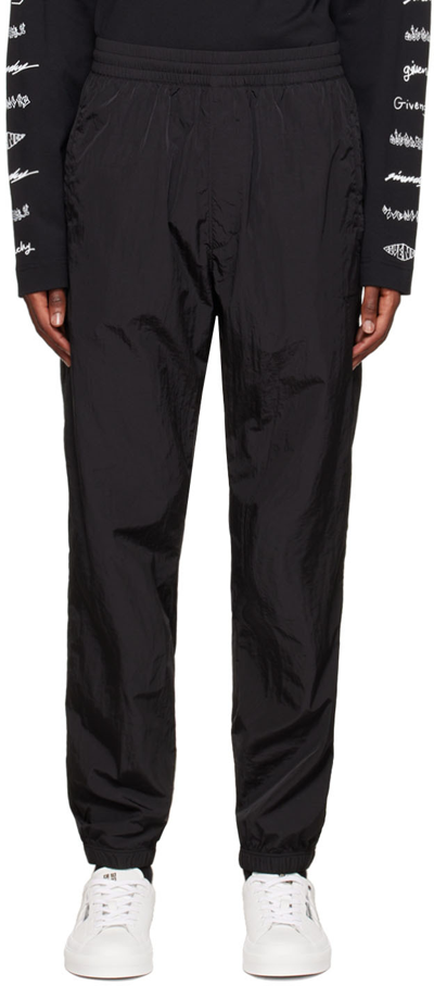 Shop Givenchy Black Embroidered Lounge Pants In 001 Black