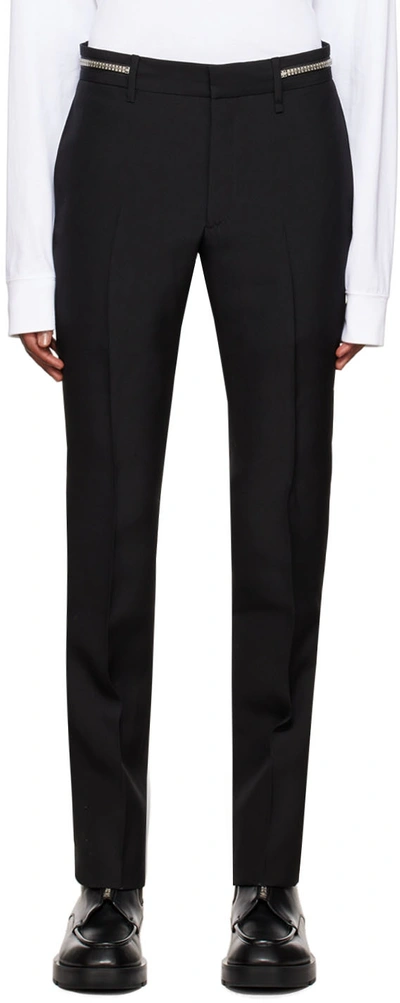 Shop Givenchy Black Slim Trousers In 001 Black