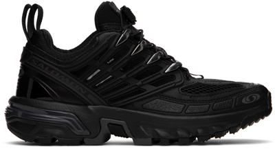 Shop Salomon Black Acs Pro Advanced Sneakers In Black/black/black