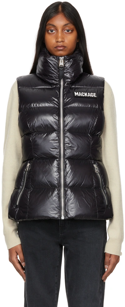 Mackage Chaya Water Resistant Down Puffer Vest In C0001 Black