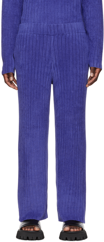 Shop Dion Lee Blue Blueprint Trousers
