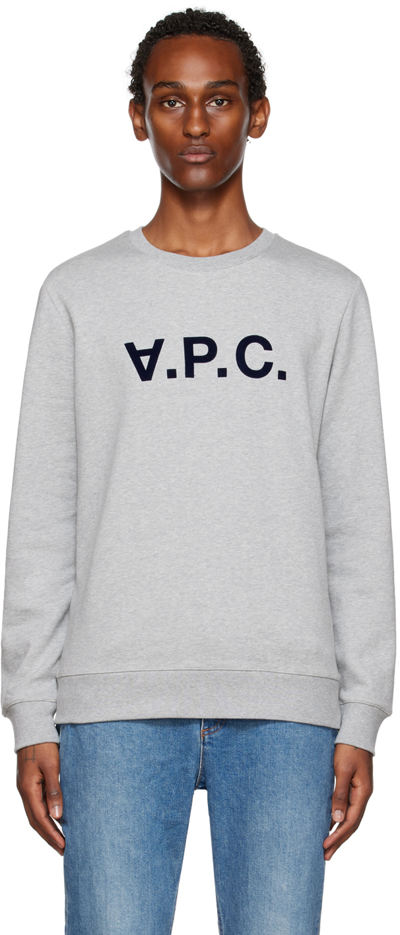 Shop Apc Gray Vpc Sweatshirt In Pla Heather Grey