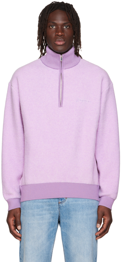 Shop Jacquemus Purple 'la Maille Berger' Sweater In Light Purple