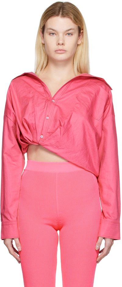 Shop Jacquemus Pink Le Papier 'la Chemise Mejean' Shirt In 430 Pink