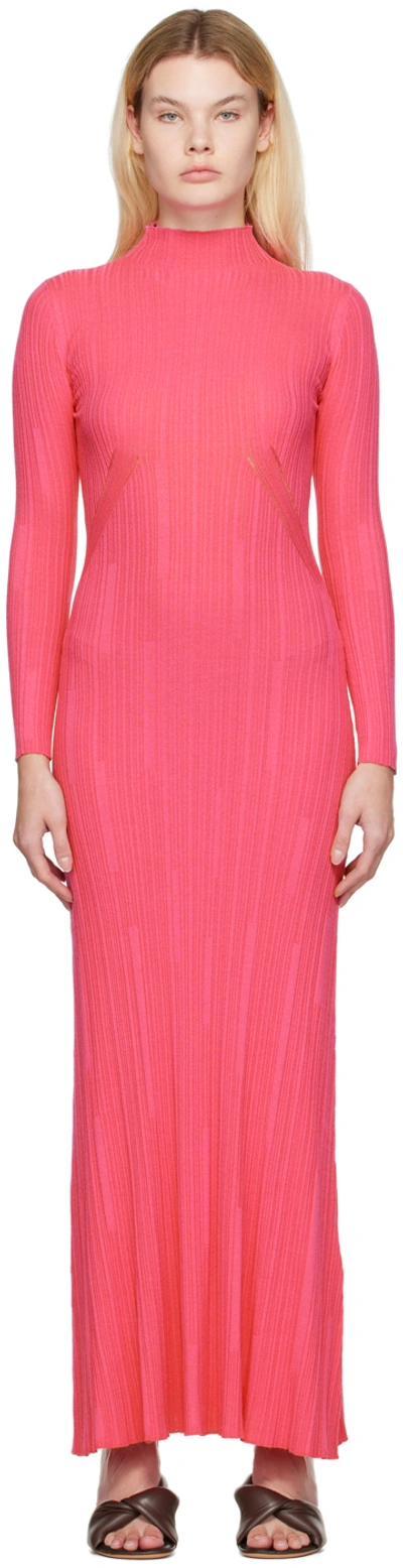 Shop Jacquemus Pink Le Papier 'la Robe Lenzuolo' Maxi Dress In 430 Pink