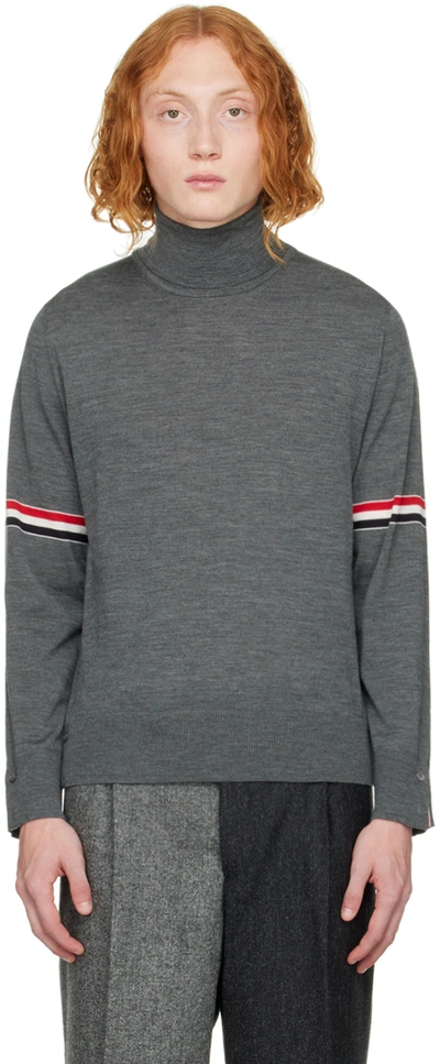 Shop Thom Browne Gray Armband Sweater In 035 Med Grey