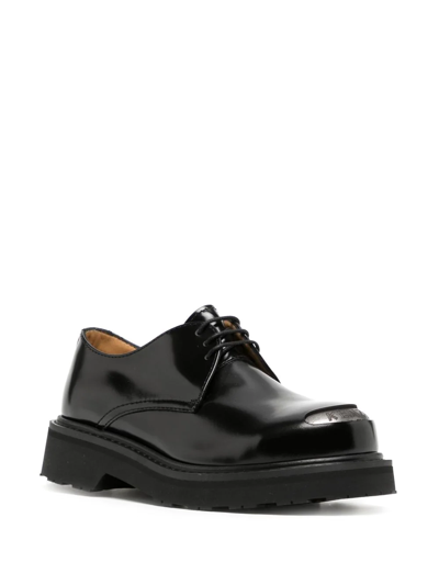 Shop Kenzo Smile Lace-up Derby Shoes In Black