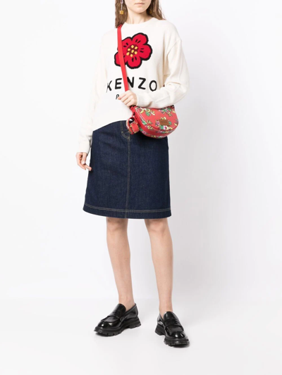 Shop Kenzo Pop Bouquet Shoulder Bag In Red