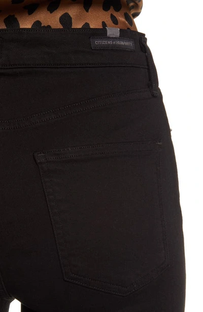 Shop Citizens Of Humanity Harlow High Waist Ankle Slim Cut Jeans In Plush Black