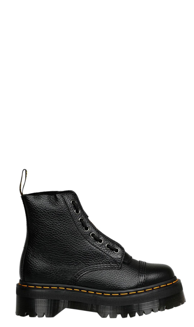 Shop Dr. Martens' Sinclair Boots In Black Milled Nappa