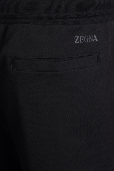 Shop Ermenegildo Zegna Pants In Black Cotton