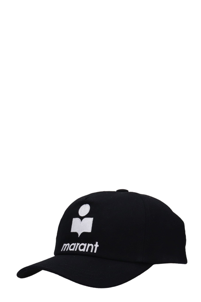 Shop Isabel Marant Tyrony Hats In Black Cotton In Bkec Black Ecru