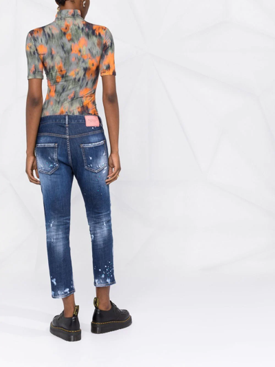 Dsquared2 Distressed-style Skinny Jeans In Blue