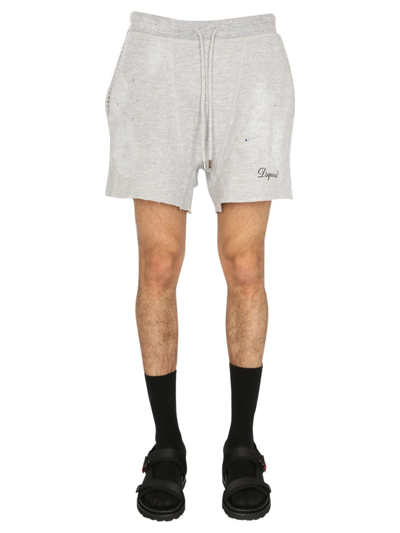 Shop Dsquared2 Men's  Grey Cotton Shorts