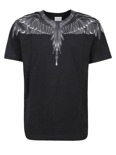 Shop Marcelo Burlon County Of Milan Men's  Black Other Materials T Shirt