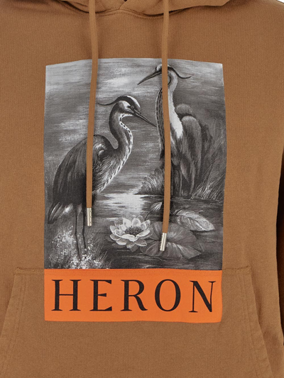 Shop Heron Preston Heron Hoodie In Brown