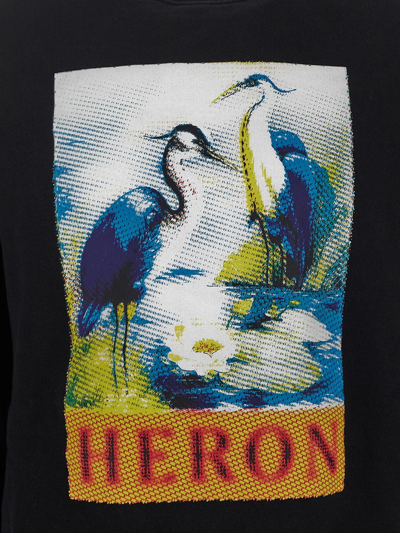 Shop Heron Preston Halftone Heron Crewneck Sweater In Black