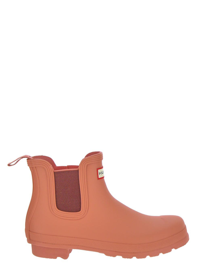 Shop Hunter Chelsea Boots In Pink