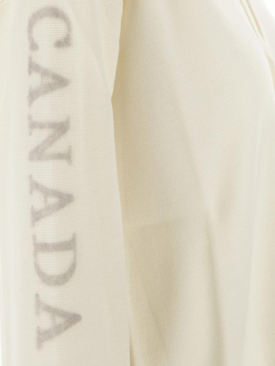 Shop Canada Goose White Wool Sweatshirt