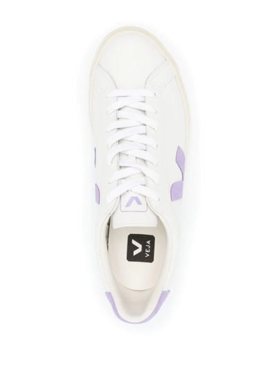 Shop Veja V-10 Low-top Sneakers In Weiss