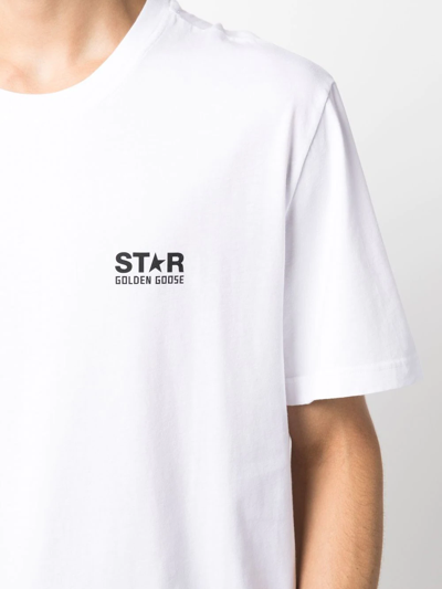 Shop Golden Goose Logo-print Short-sleeve T-shirt In Weiss