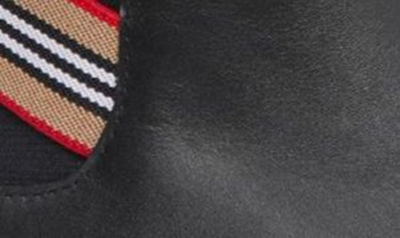 Shop Burberry Kids' Dearington Icon Stripe Chelsea Boot In Black