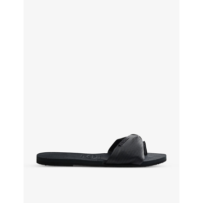 Shop Havaianas You Saint Tropez Twisted-strap Woven Sandals In New Graphite