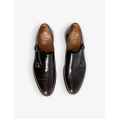 Shop Church Men's Dark Brown Detroit Double Leather Monk Shoes