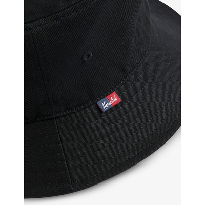 Shop Herschel Supply Co Women's Black Norman Cotton-canvas Bucket Hat