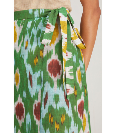 Shop Erdem Hermia Skirt In Green In Multi