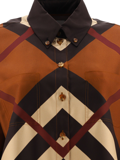 Shop Burberry "ivanna" Shirt In Brown