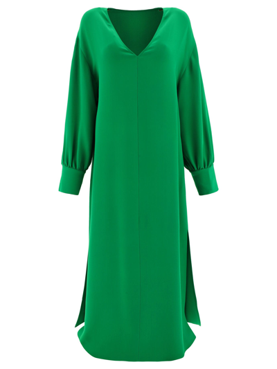 Shop Valentino Cady Couture Kaftan Dress In Green