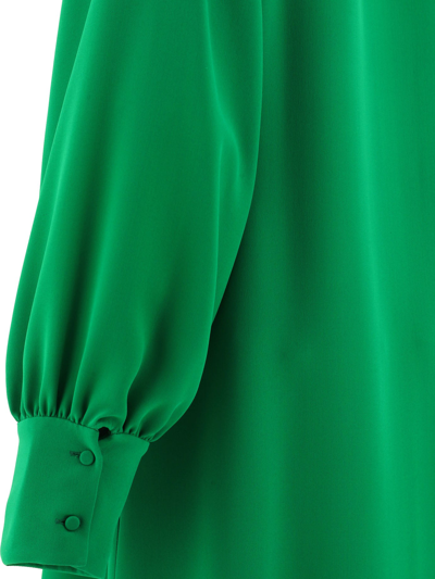 Shop Valentino Cady Couture Kaftan Dress In Green