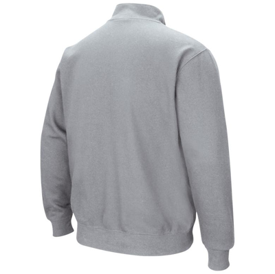 Shop Colosseum Heathered Gray Nc State Wolfpack Tortugas Team Logo Quarter-zip Jacket In Heather Gray