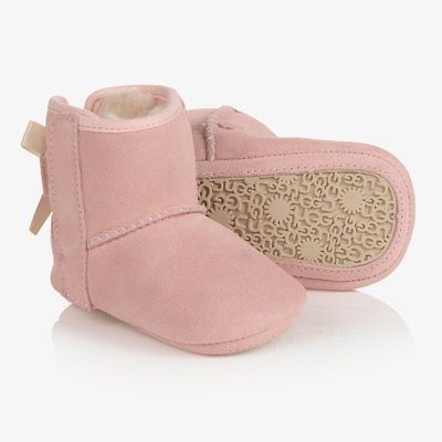 Shop Ugg Baby Girls Pink Suede Boots