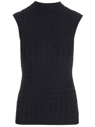 Shop Givenchy 4g Jacquard Sleeveless Top In Black