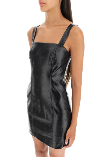 Shop Rotate Birger Christensen 'herlina' Faux Leather Mini Dress In Black