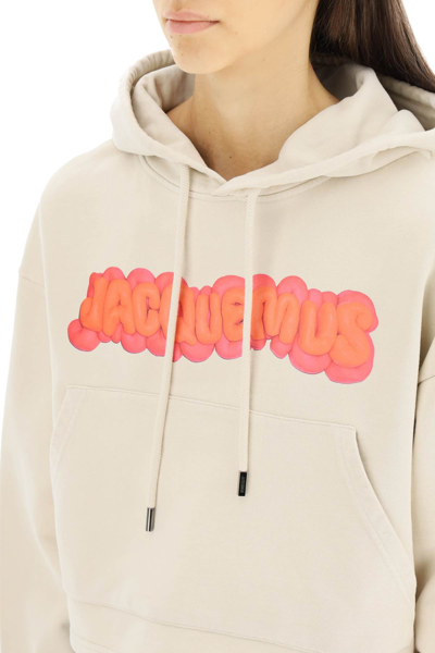 Shop Jacquemus 'le Sweatshirt Pate A Modeler' Hoodie In Beige