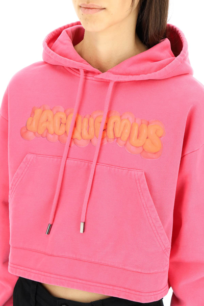 Shop Jacquemus 'le Sweatshirt Pate A Modeler' Hoodie In Fuchsia