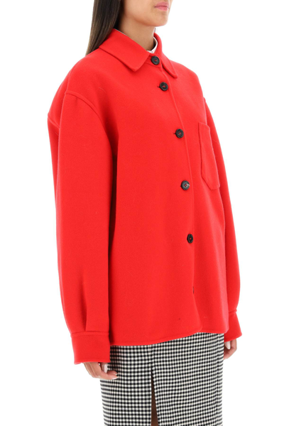 Shop Marni Wool And Cashmere Jacket In Red